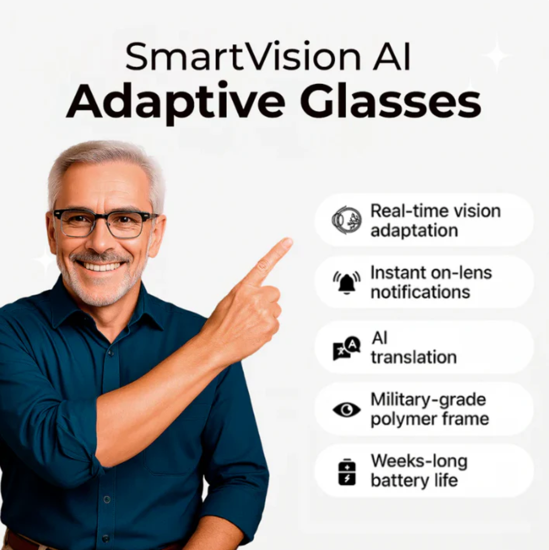 SmartVision™ AI-Powered Adaptive Glasses
